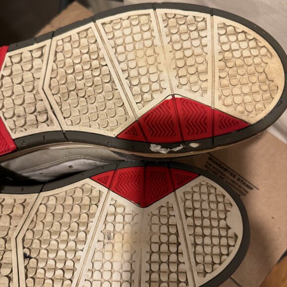 Old Trashed DC Shoes Red/Battleship Grey - Picture 11 of 11